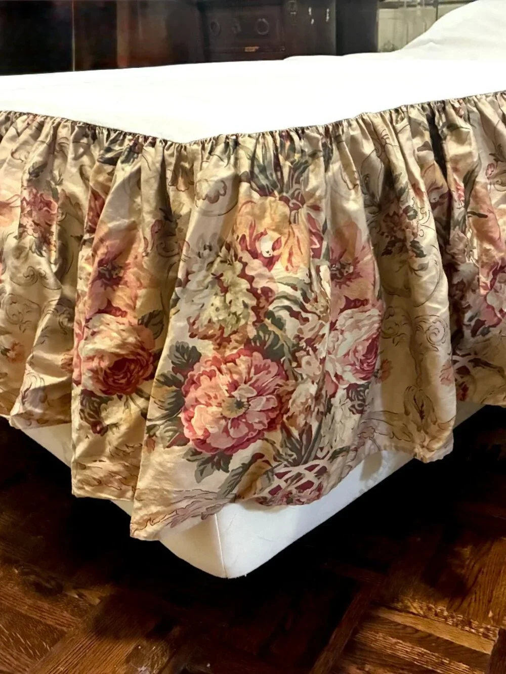 Rare VTG Ralph Lauren Guinevere Twin Bed Skirt Dust Ruffle, ‘90s